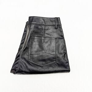 We The Free Faux Leather Wide Leg Pants SZ28 NWOT